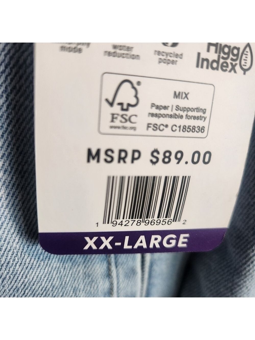 SEVEN7 CLASSIC DENIM TRUCKER JACKET XXL NWT - Picture 5 of 10